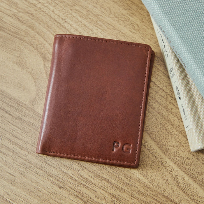 Personalised Tan Leather Wallet