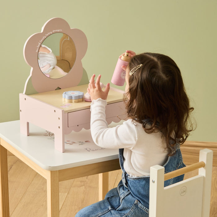 Personalised Tapletop Flower Vanity Mirror FSC®