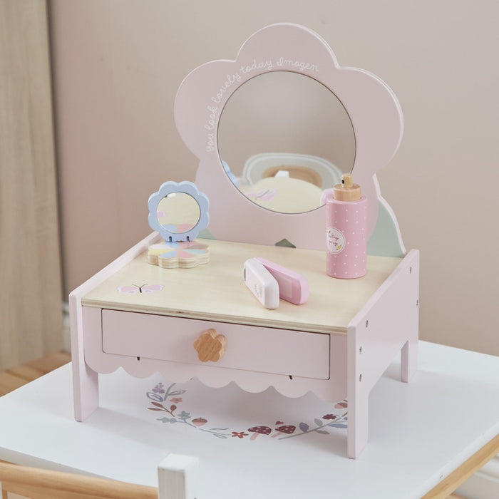 Personalised Tapletop Flower Vanity Mirror FSC®