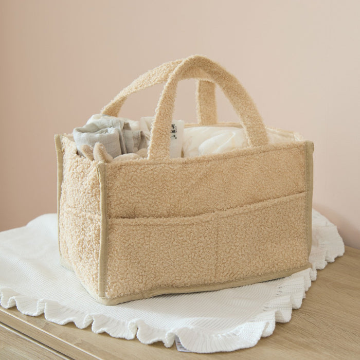 Personalised Teddy Bear Face Borg Nappy Caddy