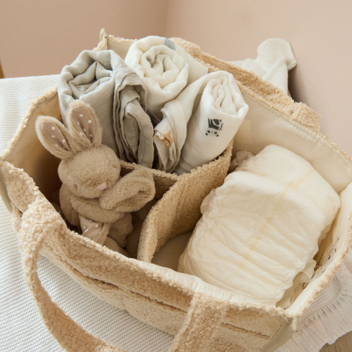 Personalised Teddy Bear Face Borg Nappy Caddy