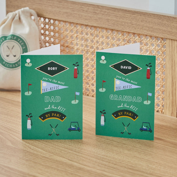 Personalised Tee-Rific Dad Greeting Card
