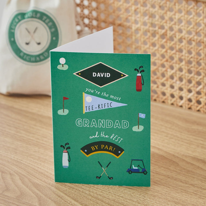 Personalised Tee-Rific Dad Greeting Card