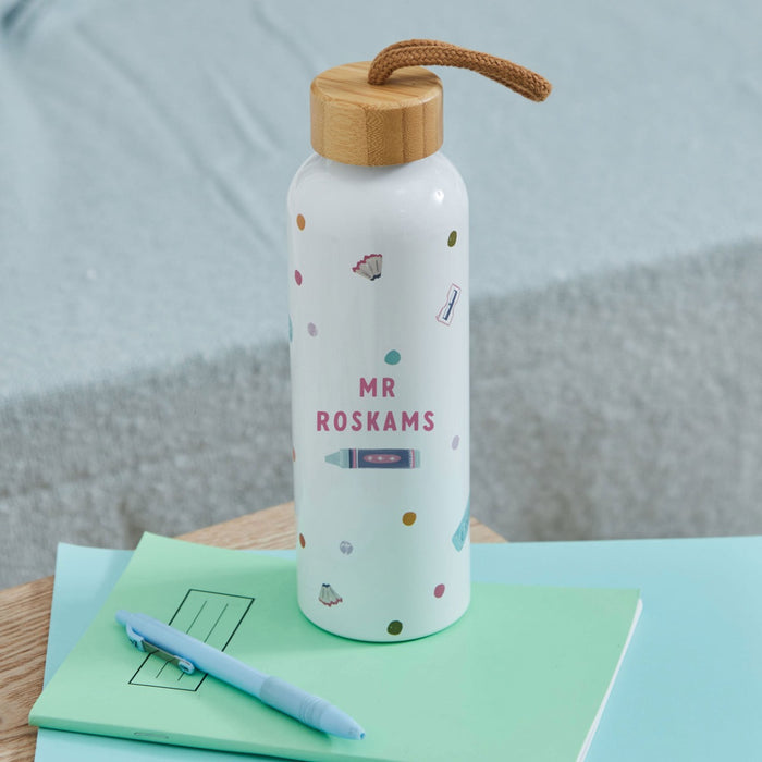 Personalised Thank You Teacher Water Bottle