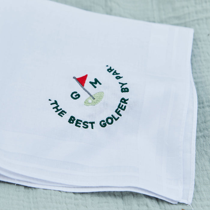 Personalised The Best Golfer Handkerchief