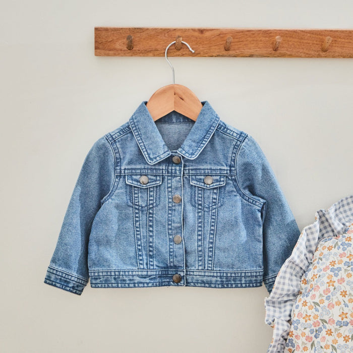 Personalised Three Daisy Denim Jacket