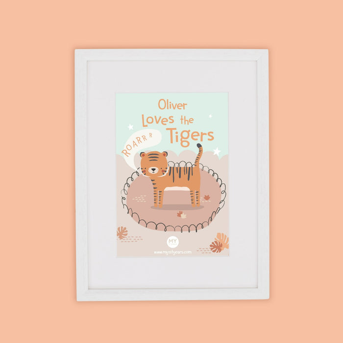 Personalised Tiger Wall Art