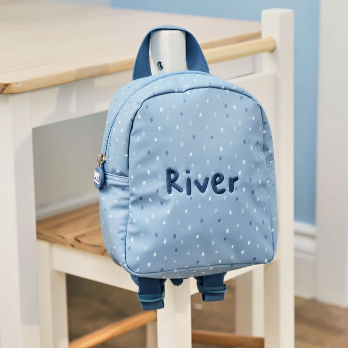Personalised Tiny Blue Backpack