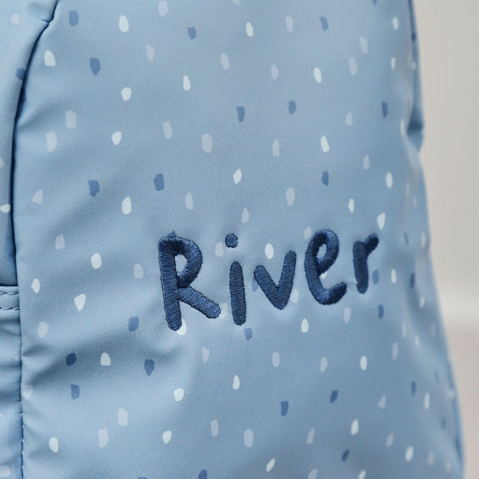 Personalised Tiny Blue Backpack