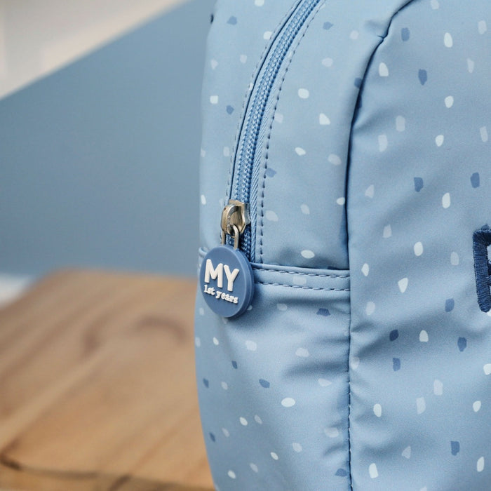 Personalised Tiny Blue Backpack