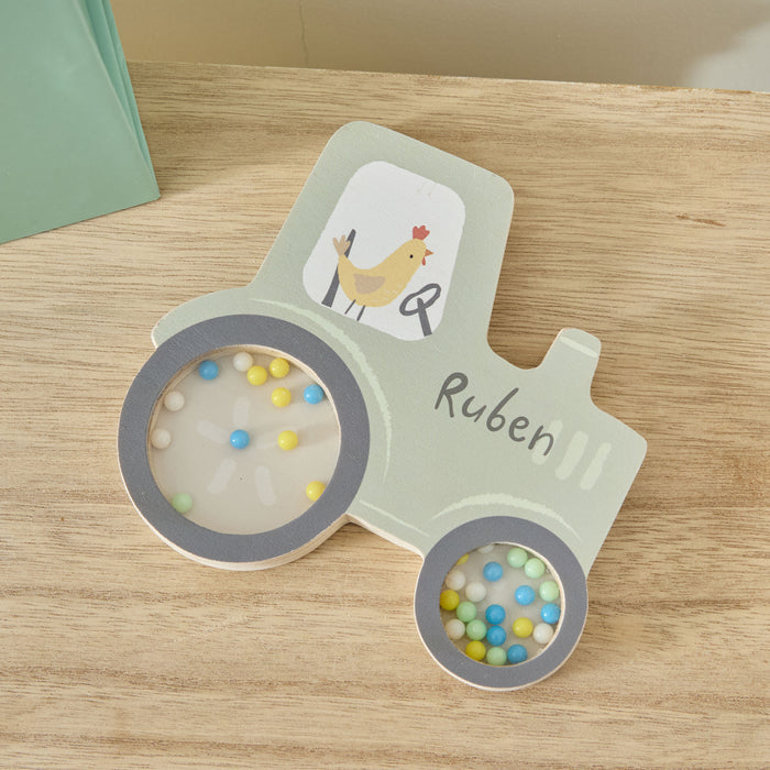 Personalised Tractor Rattle FSC®