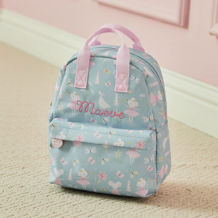 Personalised Twinkle Tales Mouse Ballerina Mini Backpack
