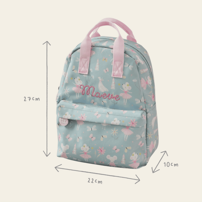 Personalised Twinkle Tales Mouse Ballerina Mini Backpack