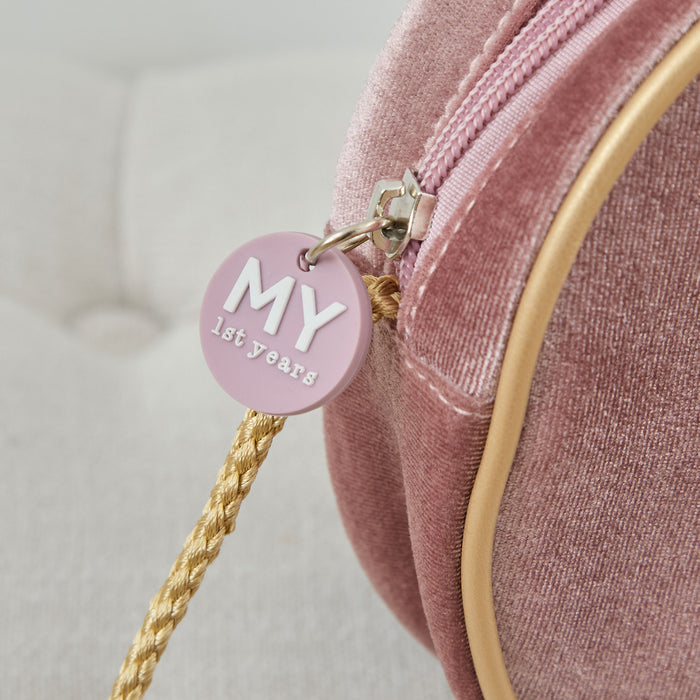 Personalised Twinkle Tales Pink Velvet Handbag
