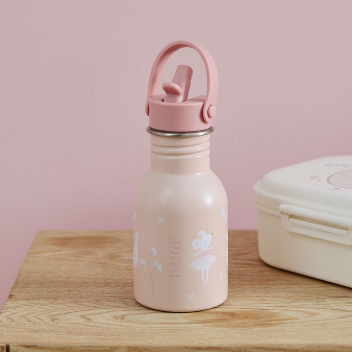 Personalised Twinkle Tales Pink Water Bottle