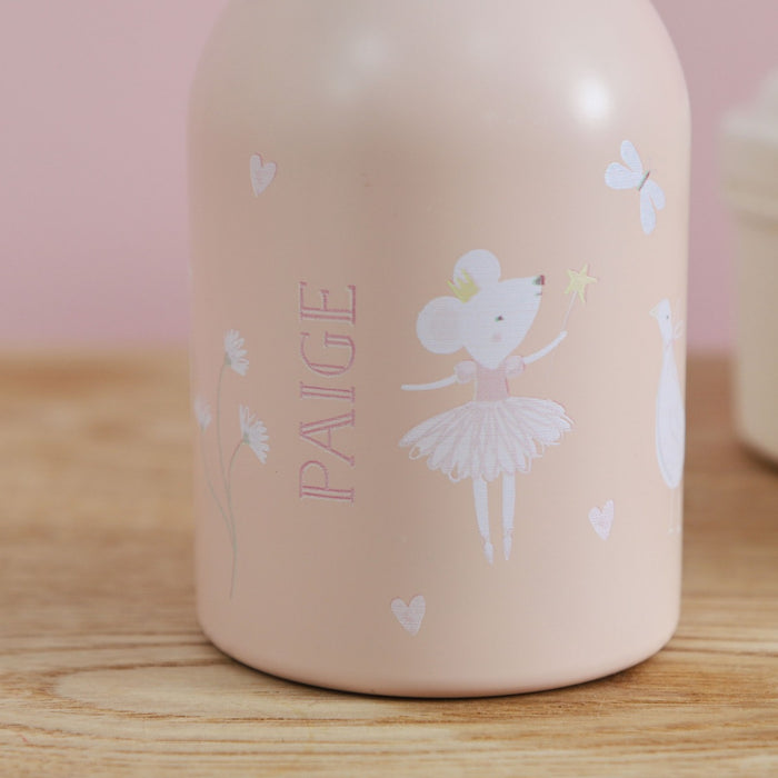Personalised Twinkle Tales Pink Water Bottle