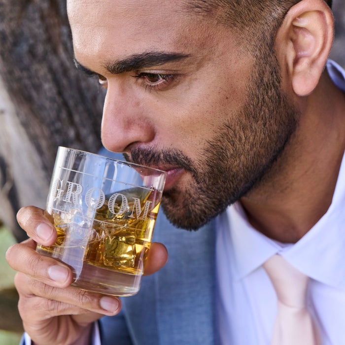Personalised Wedding Groom Whiskey Tumbler