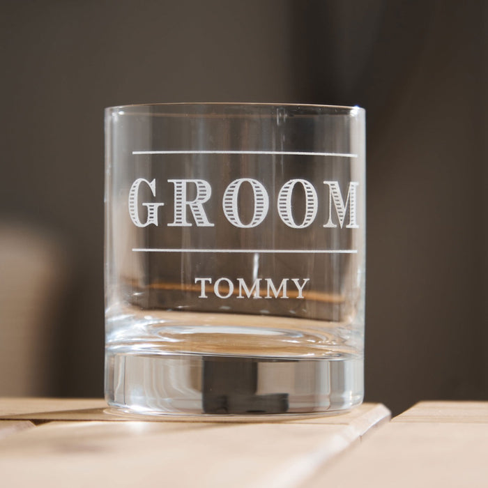 Personalised Wedding Groom Whiskey Tumbler