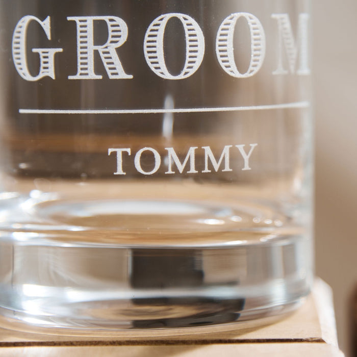 Personalised Wedding Groom Whiskey Tumbler