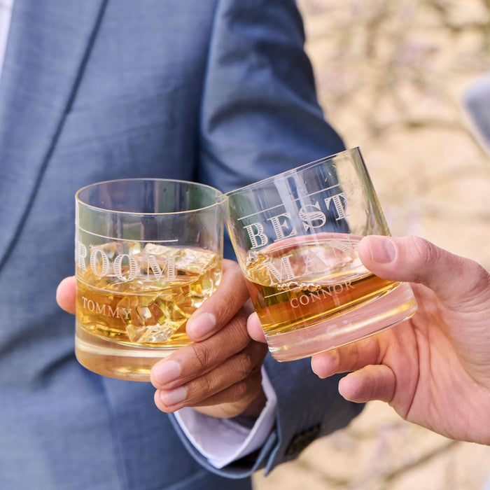 Personalised Wedding Groom Whiskey Tumbler