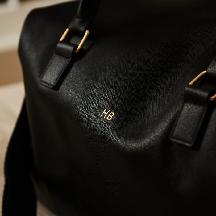 Personalised Weekend Holdall Bag in Black by Made Yours