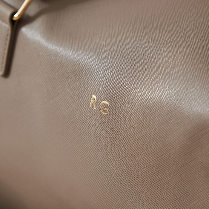 Personalised Weekend Holdall Bag in Taupe by Made Yours