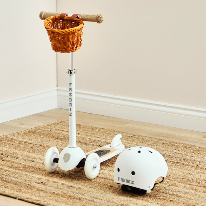 Personalised White Banwood Scooter and Helmet