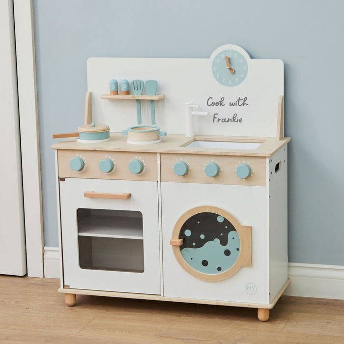 Personalised White FSC® Wooden Kitchen & Washing Machine Toy
