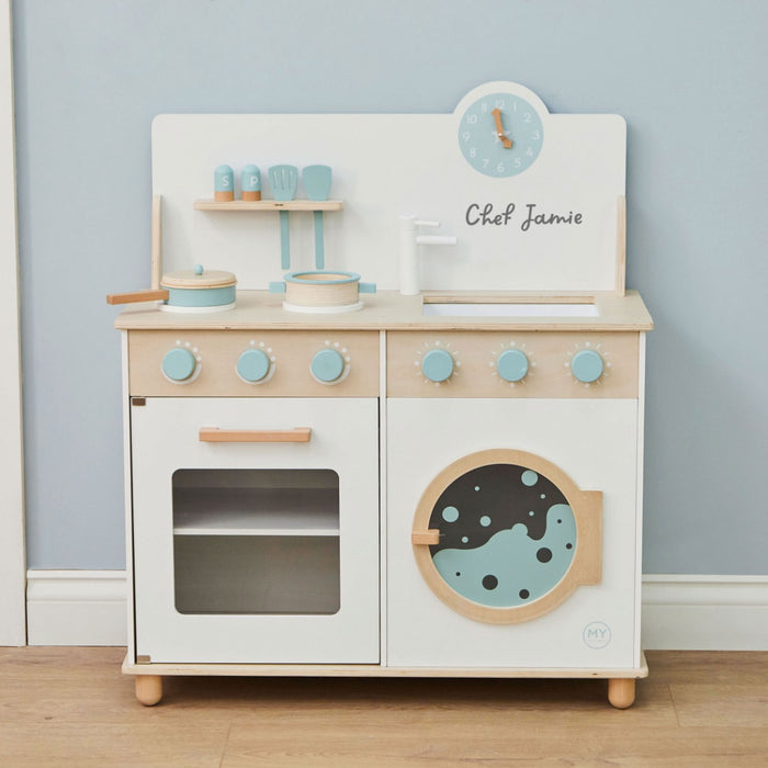 Personalised White FSC® Wooden Kitchen & Washing Machine Toy