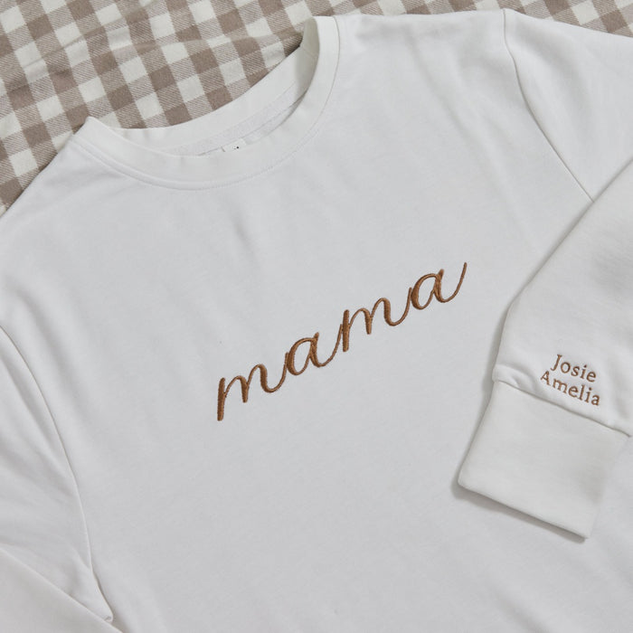 Personalised White Mama Sweatshirt