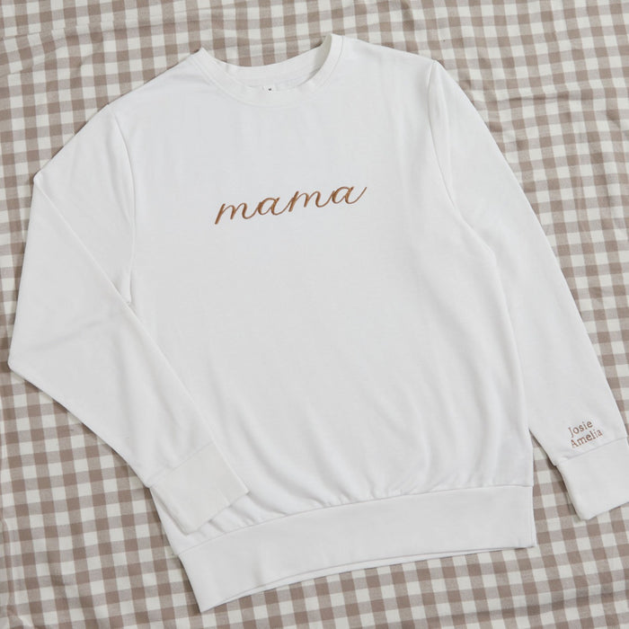 Personalised White Mama Sweatshirt