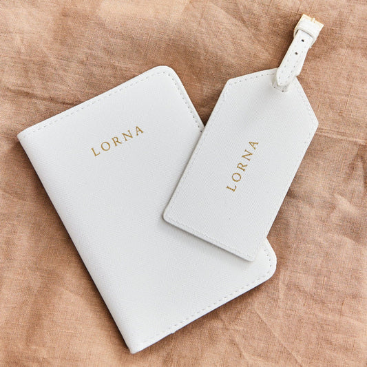 Personalised White Travel Set