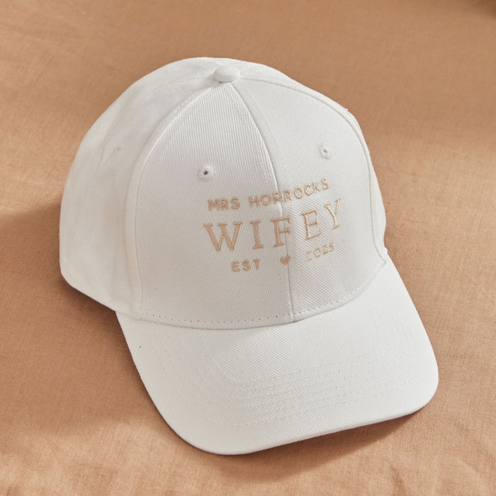 Personalised Wifey White Cap