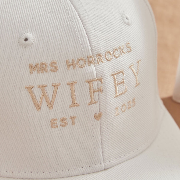 Personalised Wifey White Cap