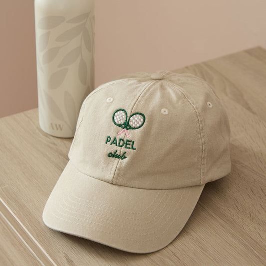 Personalised Women's Ecru Padel Cap