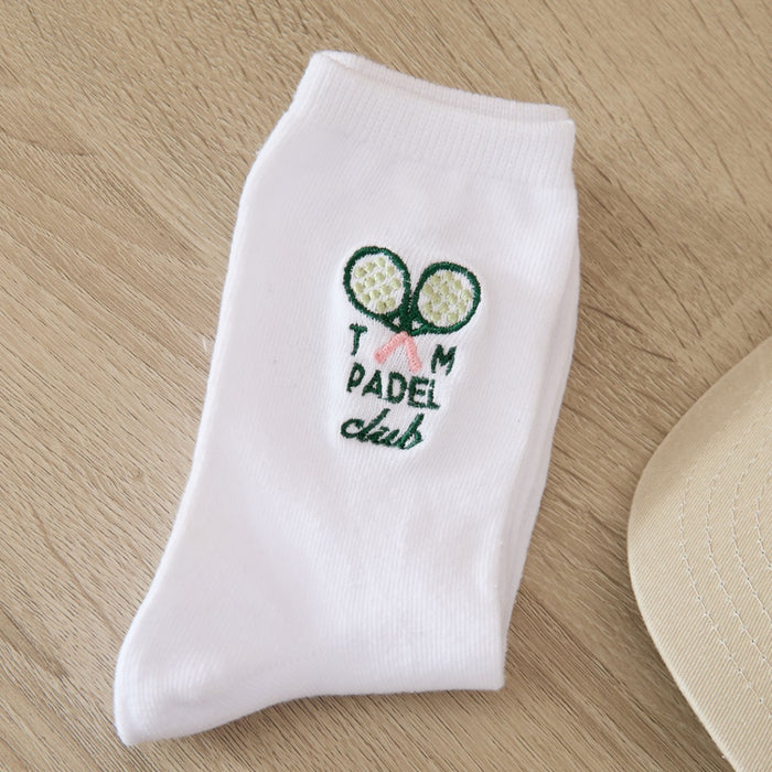 Personalised Women's White Padel Club Socks