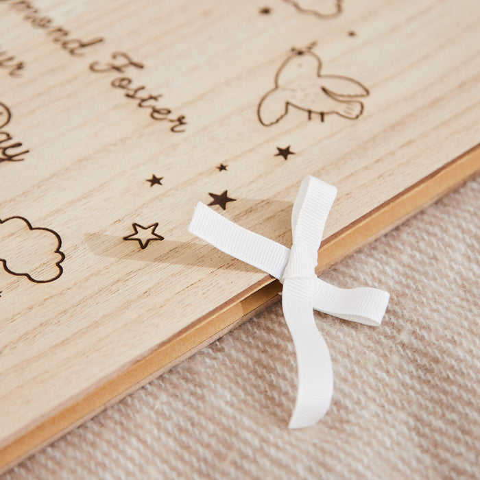 Personalised Wooden Christening Day Scrapbook
