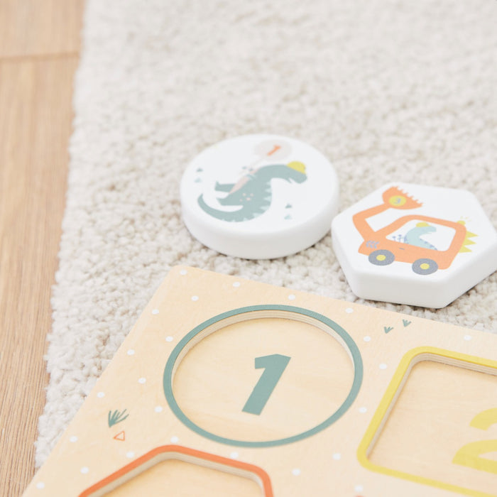 Personalised Wooden Dinosaur Themed 5-Piece Puzzle
