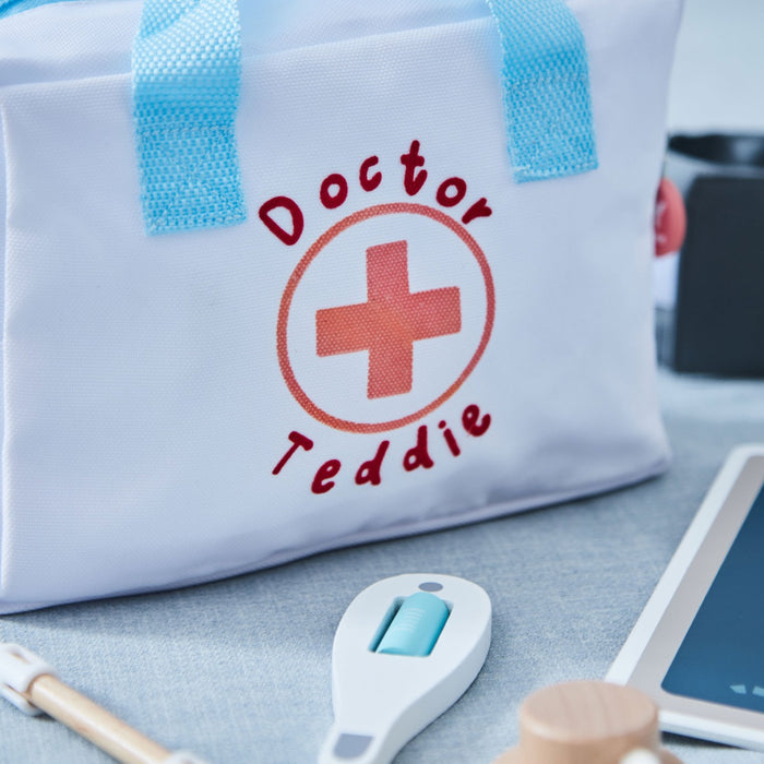 Personalised Wooden Doctor's Kit In a Bag FSC®