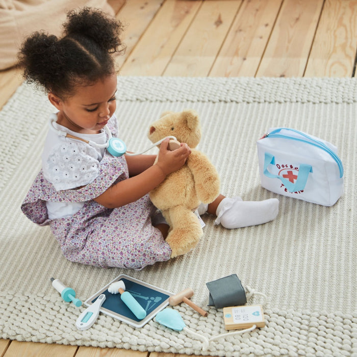 Personalised Wooden Doctor's Kit In a Bag FSC®