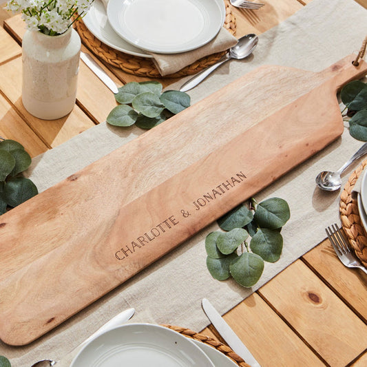 Personalised Wooden Paddle Platter Board by Made Yours