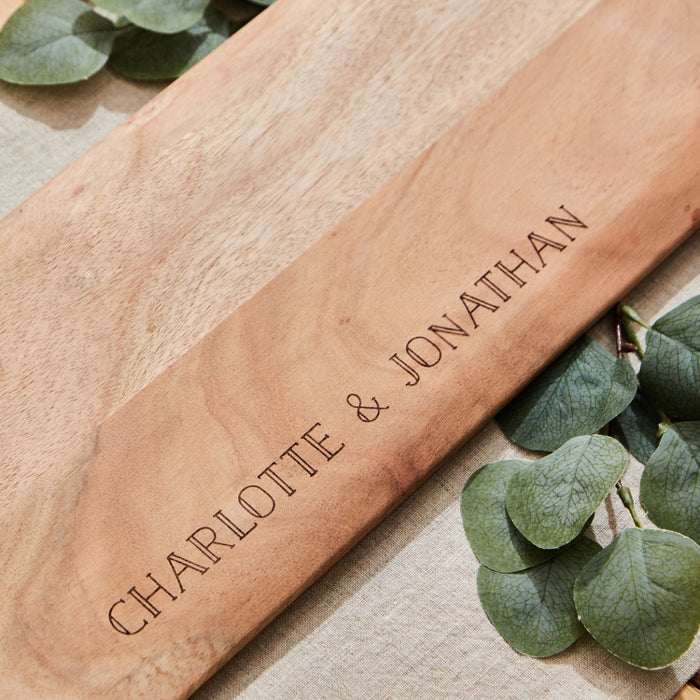 Personalised Wooden Paddle Platter Board by Made Yours