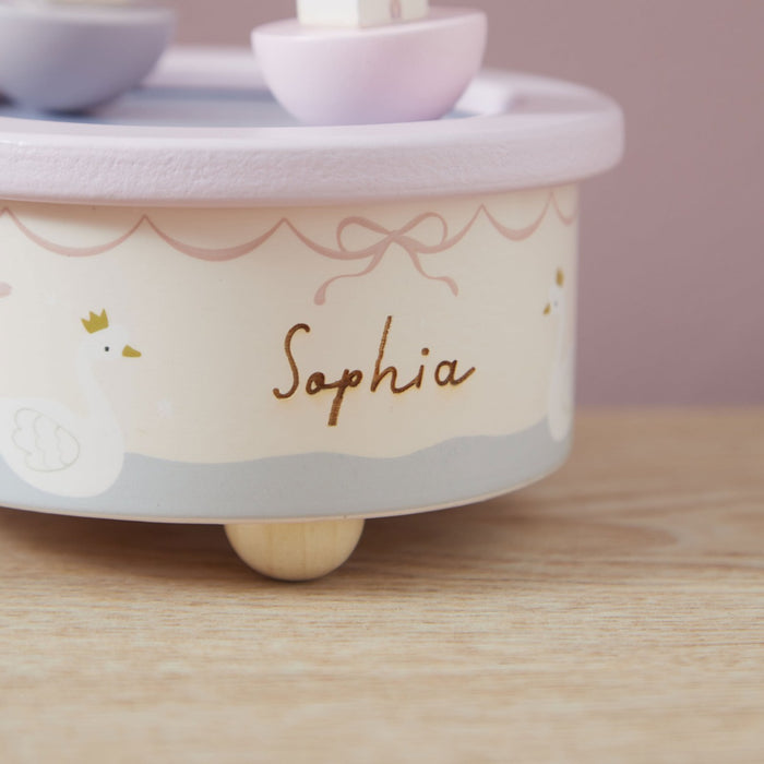 Personalised Wooden Swan Ballet Music Box FSC®