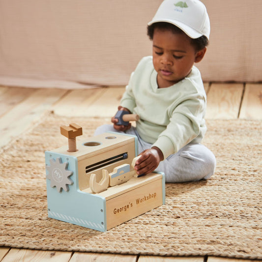 Personalised Wooden Tool Hammer Bench Toy FSC®