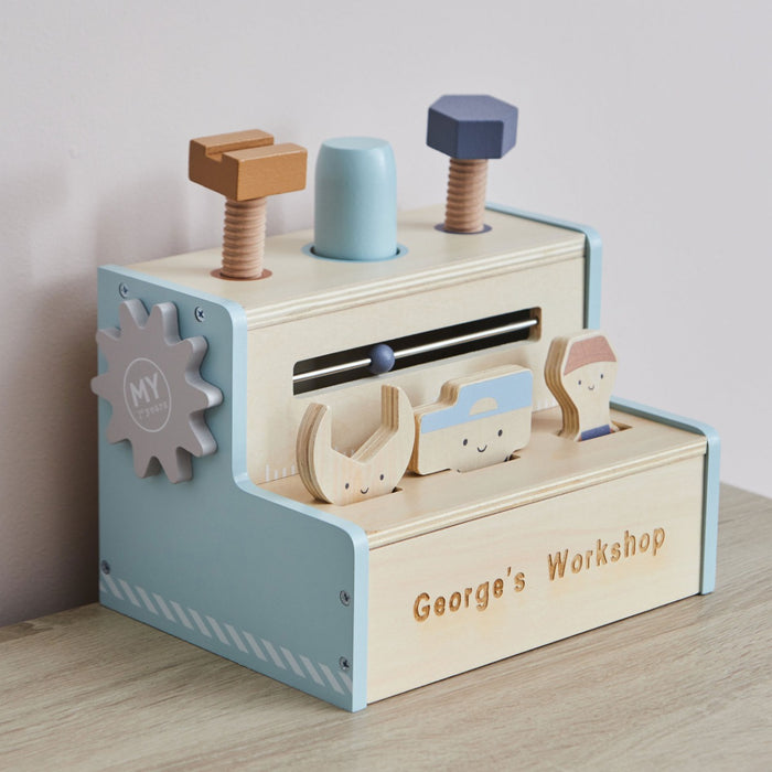 Personalised Wooden Tool Hammer Bench Toy FSC®