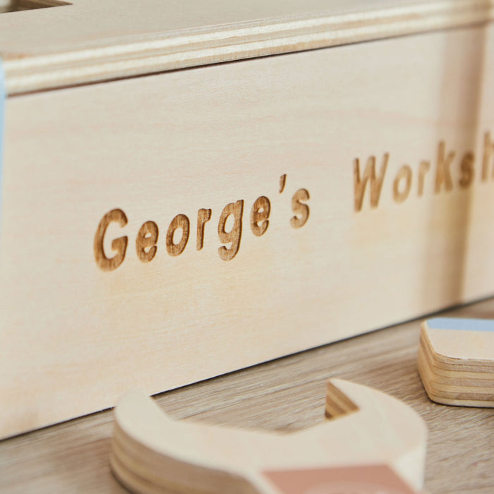 Personalised Wooden Tool Hammer Bench Toy FSC®
