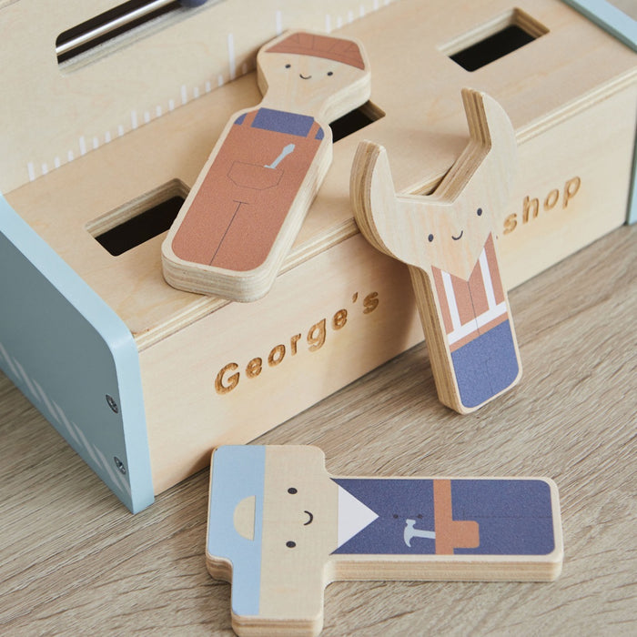Personalised Wooden Tool Hammer Bench Toy FSC®