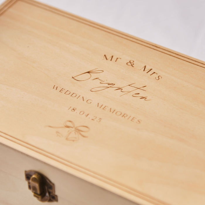 Personalised Wooden Wedding Keepsake Box FSC®