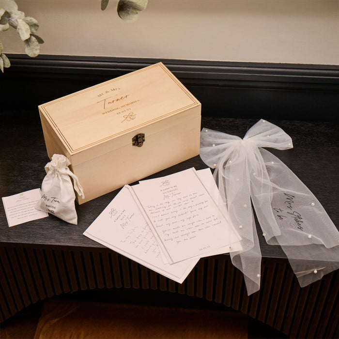 Personalised Wooden Wedding Keepsake Box FSC®