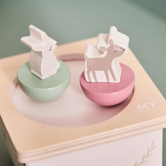 Personalised Wooden Woodland Animals Music Box FSC®